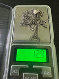 Reversible cross Silver 925 Eternity sign from one side and church from other side