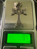 Reversible cross Silver 925 Eternity sign from one side and church from other side