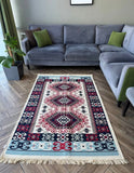 Carpet Armenian ornaments red blue REVERSIBLE 120x180 cm
