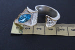 Earrings Gold and silver 925 Black zircon Eyes gemstone