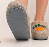 Rubber outsole of woolen Slavic slippers