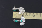 Earrings Sterling silver 925 and natural chrysoprase