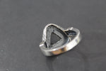 Earrings and ring Gray Venus hair gemstone Silver 925 gold plated