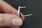 Earrings and ring Gray Venus hair gemstone Silver 925 gold plated