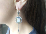 Earrings ring Sterling silver 925 moonstone