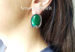 Upgrade your jewelry collection with these handmade sterling silver hooked earrings and adjustable ring from Armenian Spirit. Each piece is stamped with 925 for authenticity and features a polished malachite stone with natural stripes. Perfect for vintage lovers and those seeking a touch of elegance.  Shop with confidence on our trusted platforms of Etsy and eBay.