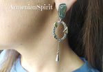 Ring earrings silver 925 Labradorite