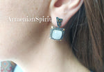 Earrings silver 925 moonstone