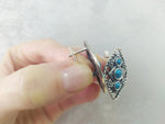 Set Ring Earrings turquoise Silver 925