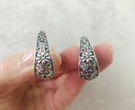 Set Ring Earrings floral Silver 925