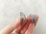 Set Ring Earrings floral Silver 925