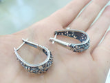 Set Ring Earrings floral Silver 925