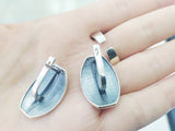 Set Ring Earrings modern Silver 925