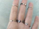 Double rings modern Silver 925