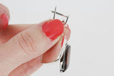 Earrings silver 925 tiger`s eye gemstone