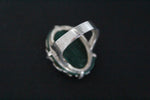 Marcasite earrings pendant and ring sterling silver 925 malachite onyx