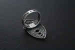 Sterling silver 925 set Long earrings and ring jewelry