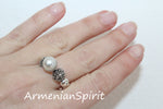 Vintage inspired small hoop earrings stud and ring SILVER 925