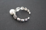 Vintage inspired small hoop earrings stud and ring SILVER 925