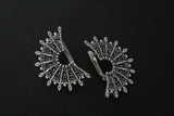 Sterling silver 925 set earrings and ring Semi circle