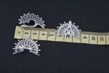 Sterling silver 925 set earrings and ring Semi circle
