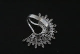 Sterling silver 925 set earrings and ring Semi circle