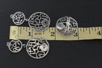 Sterling silver 925 Earrings ring bracelet alphabet lab red stone CHOOSE