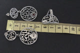 Sterling silver 925 Earrings ring bracelet alphabet lab red stone CHOOSE