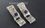 Amethyst ring Sterling silver 925 jewelry gold plated
