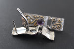 Amethyst ring Sterling silver 925 jewelry gold plated