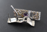 Amethyst ring Sterling silver 925 jewelry gold plated
