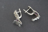 Amethyst earrings and ring Sterling silver 925 gold plated