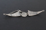 Triangle earrings Silver 925 ethnic pattern jewelry