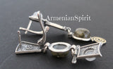 Earrings and ring labradorite moonstone SILVER 925