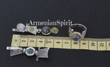 Earrings and ring labradorite moonstone SILVER 925