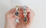 Earrings and ring labradorite moonstone SILVER 925