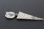 Triangle earrings Silver 925 ethnic pattern jewelry