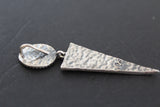 Triangle earrings Silver 925 ethnic pattern jewelry