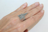 Triangle earrings Silver 925 ethnic pattern jewelry