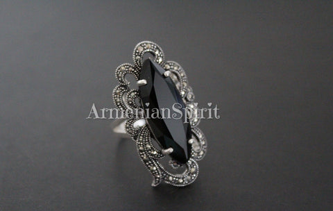 Ring Black Sterling silver 925