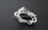 Earrings ring Black Sterling silver 925 Armenian Spirit