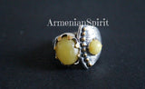 SILVER Earrings 925 Gold plated Natural labradorite