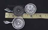 Sterling silver 925 big ring earrings Marcasite