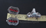 Armenian jewelry Black cocktail Earrings Marcasite STERLING SILVER 925