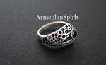 Silver ring  Blue topaz stone Sterling 925 Spring gifts for women