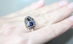 Silver ring  Blue topaz stone Sterling 925 Spring gifts for women