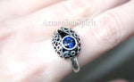 Silver ring  Blue topaz stone Sterling 925 Spring gifts for women