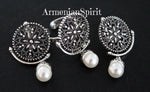 Earrings silver 925 white pearl