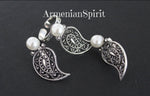 Earrings silver 925 white pearl