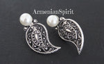 Earrings silver 925 white pearl